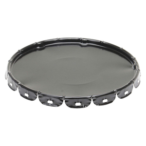 STEEL PAIL LID, GASKETED, 12 3/8 IN OVERALL DIA, BLACK, STEEL, UN 1A1/Y1.5/200 by Vestil Manufacturing Corp.