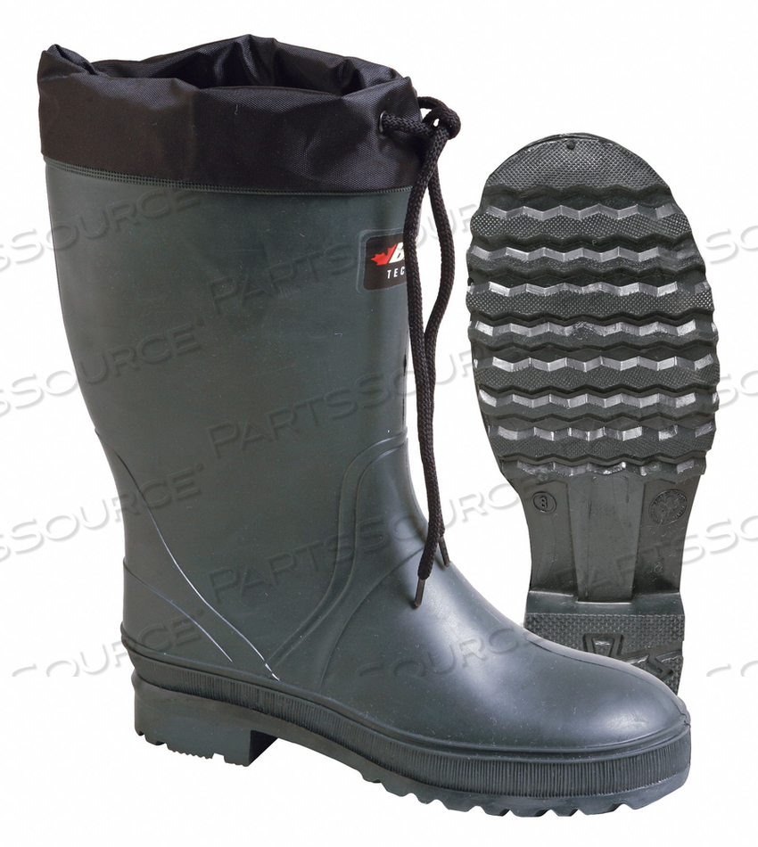 E7851 RUBBER BOOT WOMEN'S 7 MID-CALF GREEN PR by Baffin