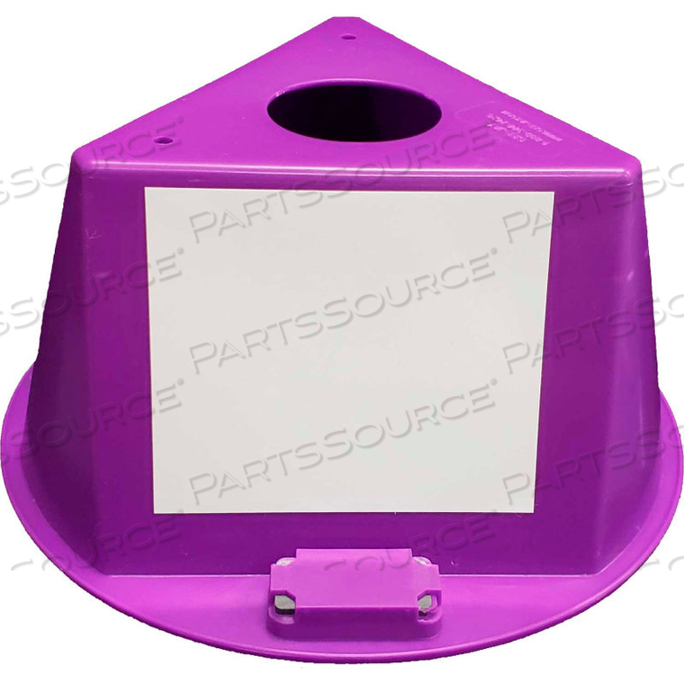 INVENTORY CONTROL CONE, 3 SIDED WITH MAGNETS & DRY ERASE DECALS - PURPLE by Cee-Jay Research & Sales, LLC