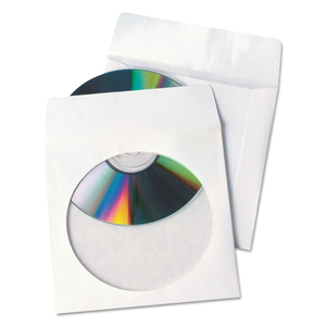 TECH-NO-TEAR POLY/PAPER CD/DVD SLEEVES, 1 DISC CAPACITY, WHITE, 100/BOX by Quality Park Products TECH-NO-TEAR POLY/PAPER CD/DVD SLEEVES, 1 DISC CAPACITY, WHITE, 100/BOX by Quality Park Products
