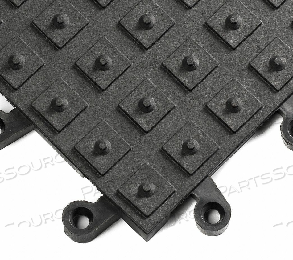 CLEATED TILES BLACK 18 IN X 18 IN. PK10 by Wearwell