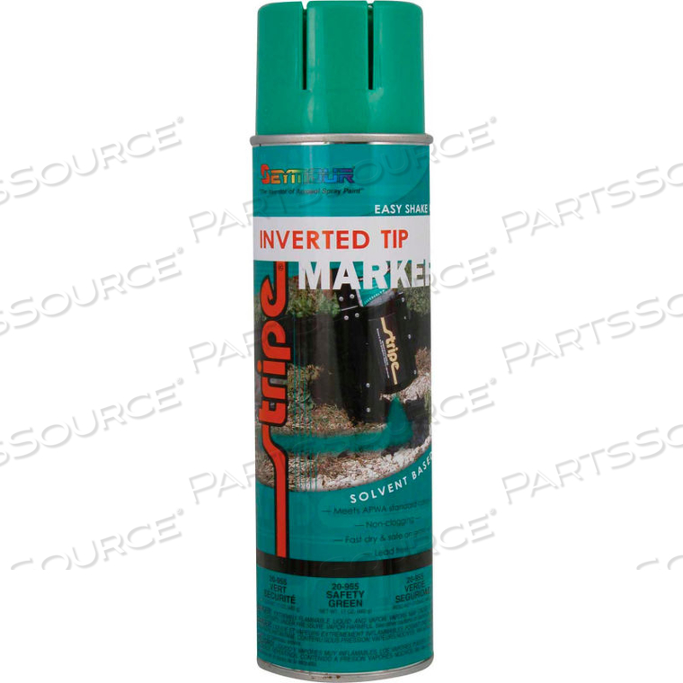 STRIPE SOLVENT BASE STREET & UTILITY MARKING PAINT 20 OZ. SAFETY GREEN, 12/CASE by Seymour Of Sycamore STRIPE SOLVENT BASE STREET & UTILITY MARKING PAINT 20 OZ. SAFETY GREEN, 12/CASE by Seymour Of Sycamore