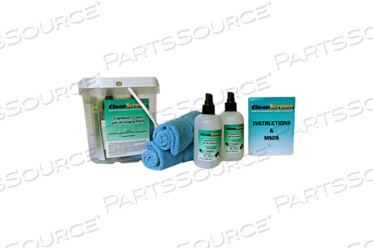 CLEAN SCREEN KIT (INCLUDES TWO SPRAY BOTTLES OF CLEANER, TWO LINT FREE CLOTHS, INSTRUCTIONS & SDS) FOR USE ON ALL TRADITIONAL CR PLATES AND  