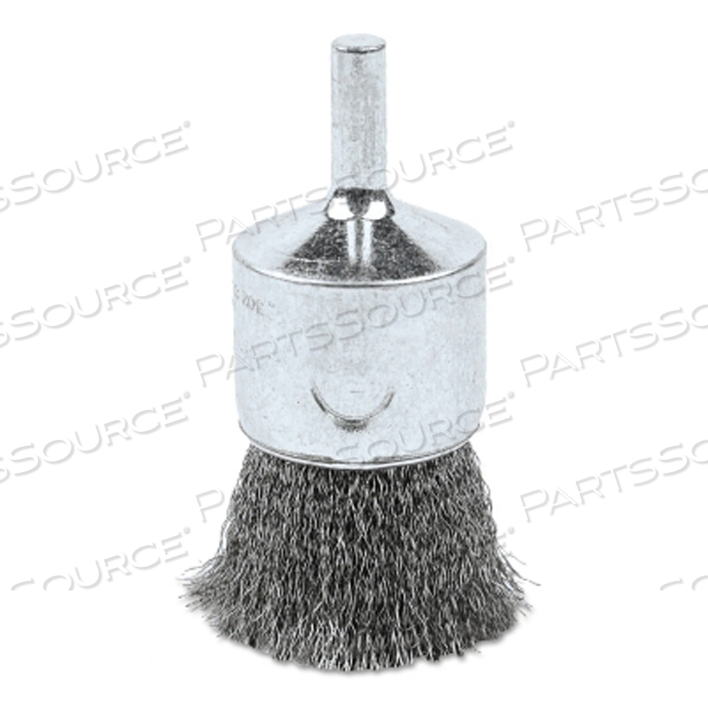 CRIMPED WIRE END BRUSH, STAINLESS STEEL, 1 IN X 0.006 IN by Anchor