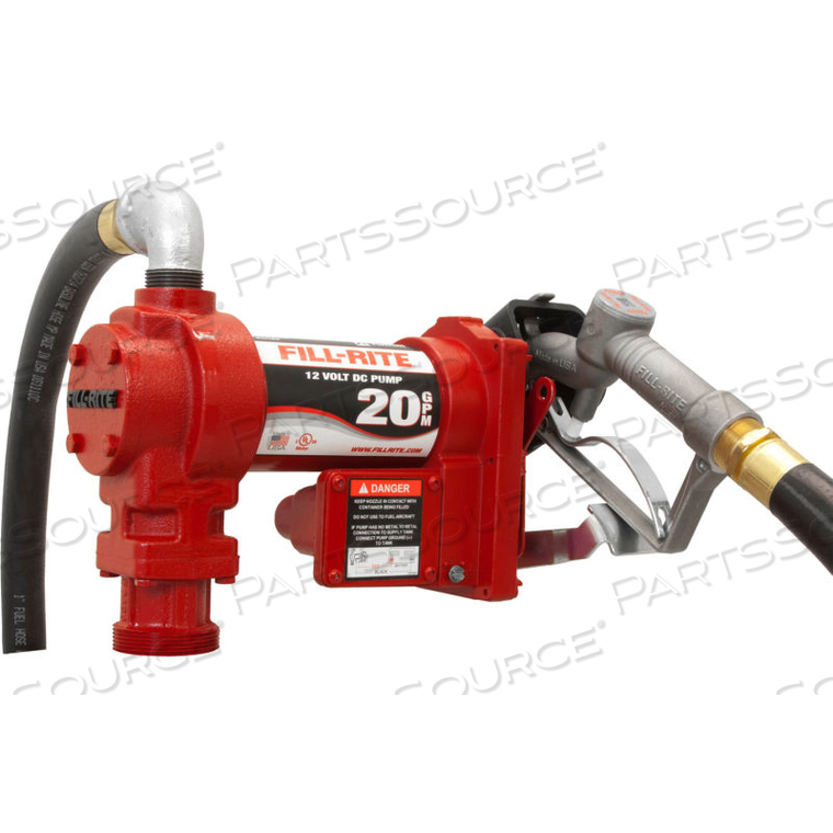 DC FUEL TRANSFER PUMP W/20" STEEL TELESCOPING SUCTION PIPE, 20 GPM, 2" BUNG MOUNT by Fill-Rite DC FUEL TRANSFER PUMP W/20" STEEL TELESCOPING SUCTION PIPE, 20 GPM, 2" BUNG MOUNT by Fill-Rite