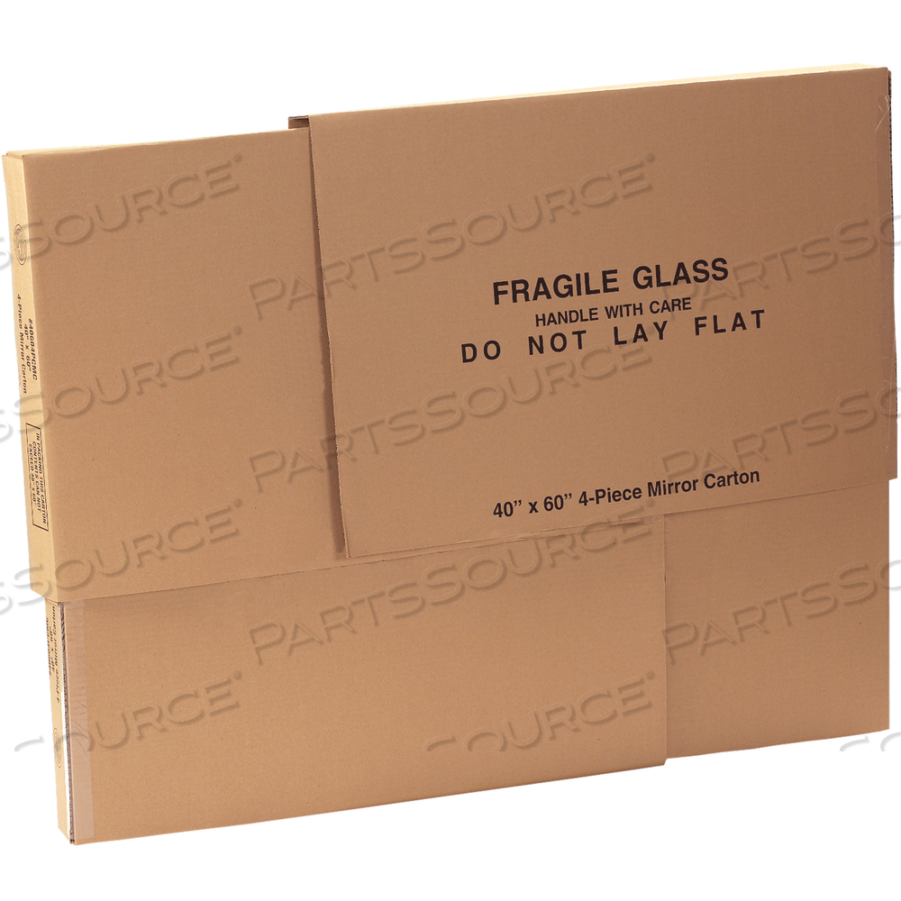MIRROR BOXES, 4-PIECE, 40" X 60" X 3 1/2" 1 PIECE OF 40" X 60", KRAFT, 4/BUNDLE by BOX Partners (Box Acquisitions, LLC)