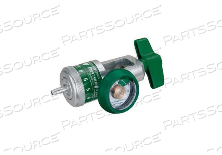 PEDIATRIC OXYGEN FLOW REGULATOR, CGA 870 YOKE, 0 TO 4 LPM FLOW, ALUMINUM, 300 TO 3000 PSI INLET, 4-1/2 IN by Precision Medical, Inc.