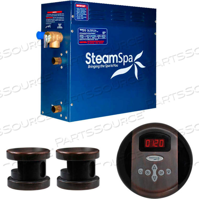 STEAMSPA OASIS STEAM GENERATOR PACKAGE, 12KW, OIL RUBBED BRONZE 