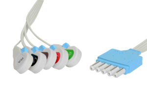 5 LEADS PINCH AHA LEADWIRE SET, 40 IN by Curbell Medical 5 LEADS PINCH AHA LEADWIRE SET, 40 IN by Curbell Medical