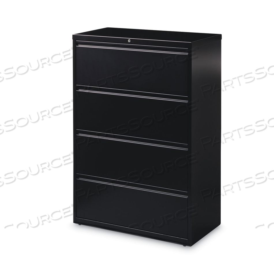 HL10000 SERIES LATERAL FILE 36" WIDE 4-DRAWER - BLACK by Hirsh HL10000 SERIES LATERAL FILE 36" WIDE 4-DRAWER - BLACK by Hirsh