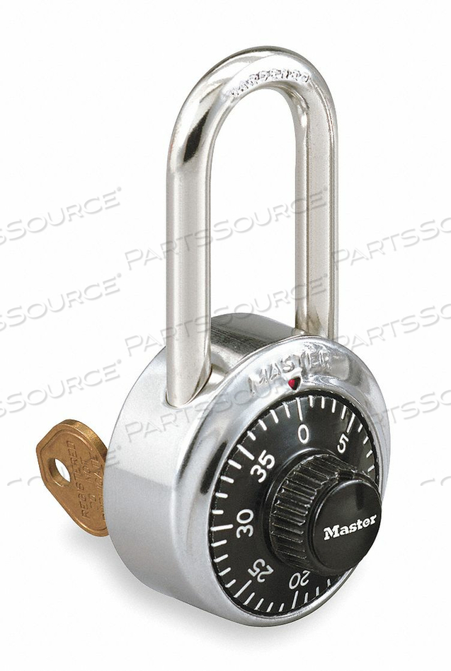 GENERAL SECURITY COMBO PADLOCK - KEY CONTROL - LF SHACKLE - BLACK by Master Lock