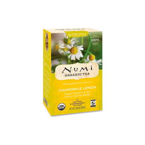 ORGANIC TEA HERBAL TEA, CHAMOMILE LEMON, SINGLE CUP BAGS, 18/BOX by Numi