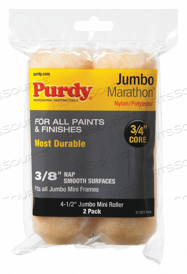 PAINT ROLLER COVER 4-1/2 L 3/8 NAP PK2 by Purdy PAINT ROLLER COVER 4-1/2 L 3/8 NAP PK2 by Purdy