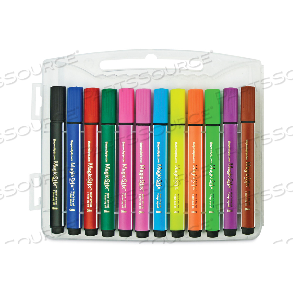 MAGIC STIX MARKERS, MEDIUM BULLET TIP, ASSORTED COLORS by The Pencil Grip MAGIC STIX MARKERS, MEDIUM BULLET TIP, ASSORTED COLORS by The Pencil Grip