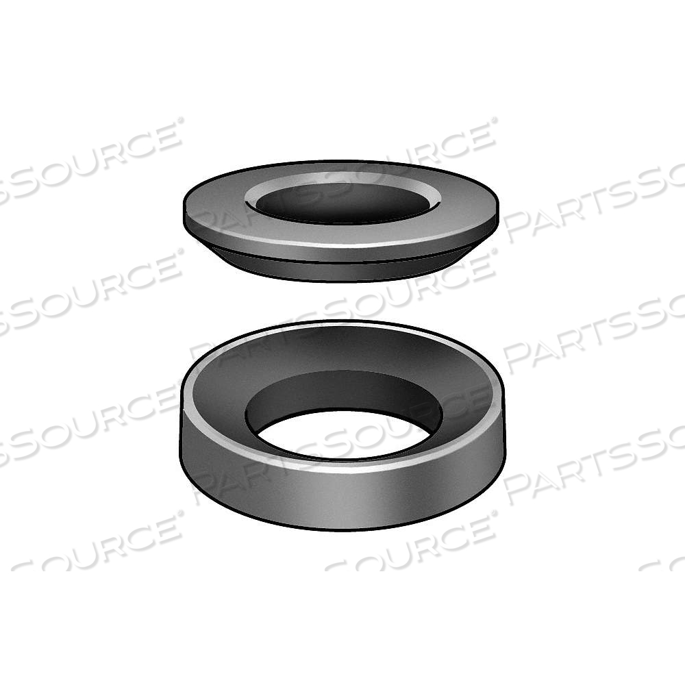 SPHERICAL WASHER, FOR SCREW SIZE M8, STAINLESS STEEL, PLAIN, 9.6 MM BOTTOM INSIDE DIA, 1 PR by Approved Vendor