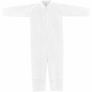 DISPOSABLE MICROPOROUS COVERALL, OPEN WRISTS/ANKLES, WHITE, LARGE, 25/CASE by Hubei Kangcheng Non-Woven Co.-Wuhan