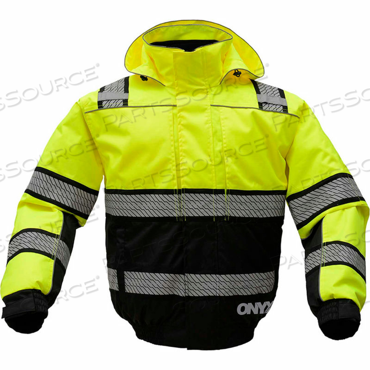 8511 3-IN-1 BOMBER JACKET, CLASS 3, LIME/BLACK, 3XL 