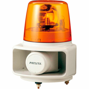 SMART ALERT PLUS ROTATING BEACON & HORN W/32 SOUNDS, AMBER LIGHT, DC24V by Patlite USA Corporation