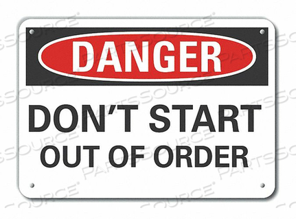 DECAL DANGER DONT START OUT 14X10 by Lyle Signs Inc.