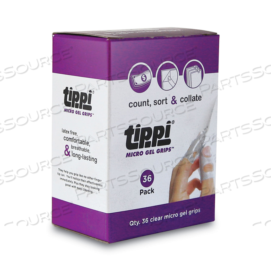 TIPPI MICRO-GEL FINGERTIP GRIPS, SIZE 5, CLEAR by Lee Products TIPPI MICRO-GEL FINGERTIP GRIPS, SIZE 5, CLEAR by Lee Products