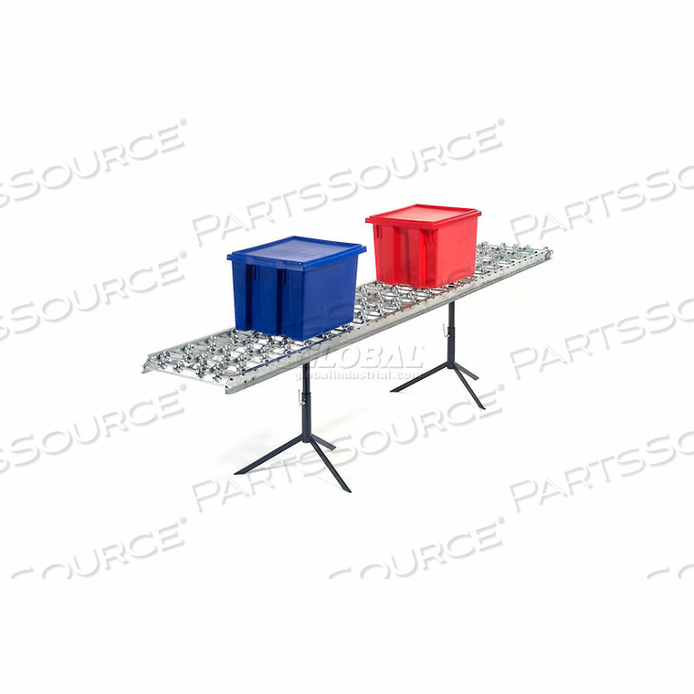 ALUMINUM SKATE WHEEL CONVEYOR STRAIGHT SECTION 