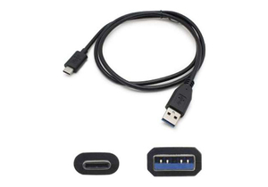 3.28FT USB 3.0 C MALE - A MALE CABLE - BLACK by ADDON