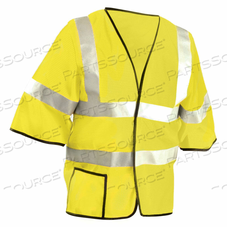 CLASS 3 MESH HALF SLEEVE VEST HI-VIS YELLOW, 3XL 