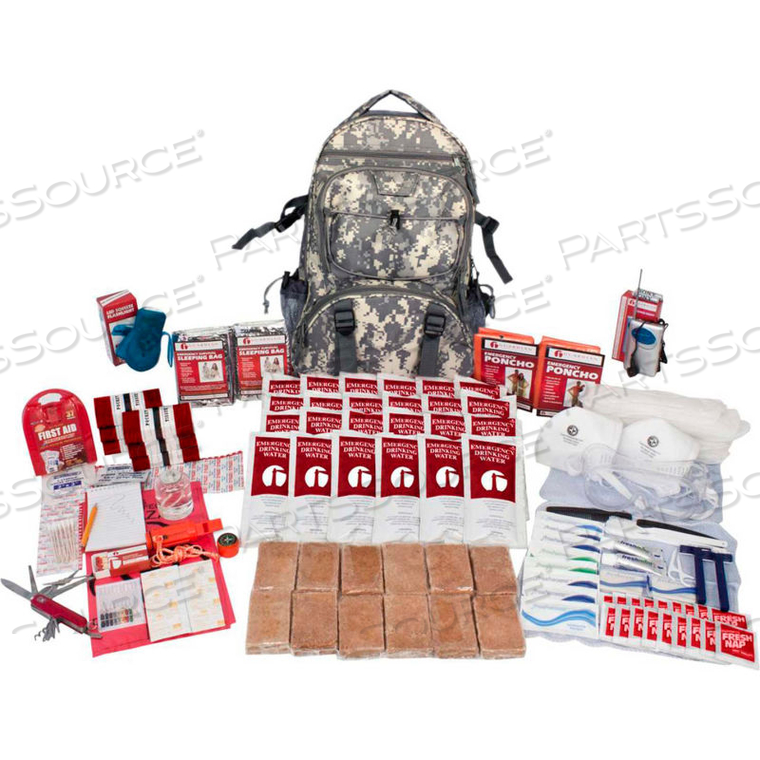 SKX2 2 PERSON DELUXE SURVIVAL KIT, BACKPACK, CAMO 