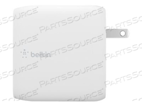 BOOST CHARGE DUAL GAN, WALL CHARGER, 68 WATT, FAST CHARGE, PD, 2 OUTPUT CONNECTORS (USB-C), WHITE by Belkin BOOST CHARGE DUAL GAN, WALL CHARGER, 68 WATT, FAST CHARGE, PD, 2 OUTPUT CONNECTORS (USB-C), WHITE by Belkin