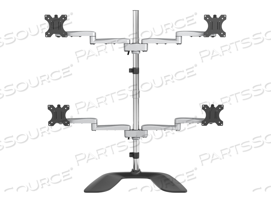 DESKTOP QUAD MONITOR STAND, ERGONOMIC VESA 4 MONITOR ARM (2X2) UP TO 32", FREE STANDING ARTICULATING UNIVERSAL POLE MOUNT, HEIGHT ADJUSTABLE by StarTech.com Ltd. DESKTOP QUAD MONITOR STAND, ERGONOMIC VESA 4 MONITOR ARM (2X2) UP TO 32", FREE STANDING ARTICULATING UNIVERSAL POLE MOUNT, HEIGHT ADJUSTABLE by StarTech.com Ltd.
