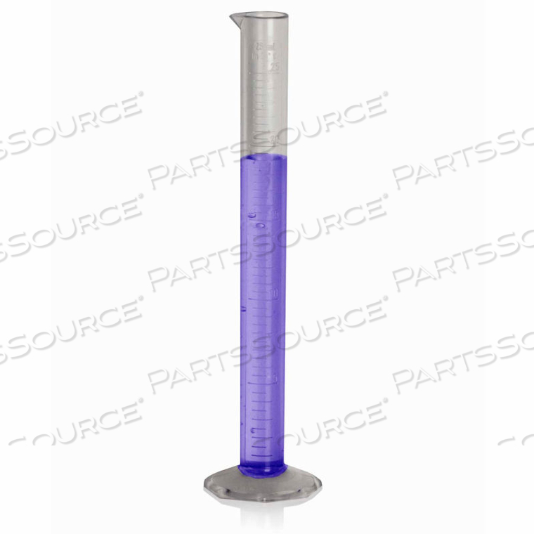 TPX GRADUATED CYLINDER, 25ML CAPACITY, 0.5ML GRADUATION, CLEAR, 1/PK by Bel-Art Products