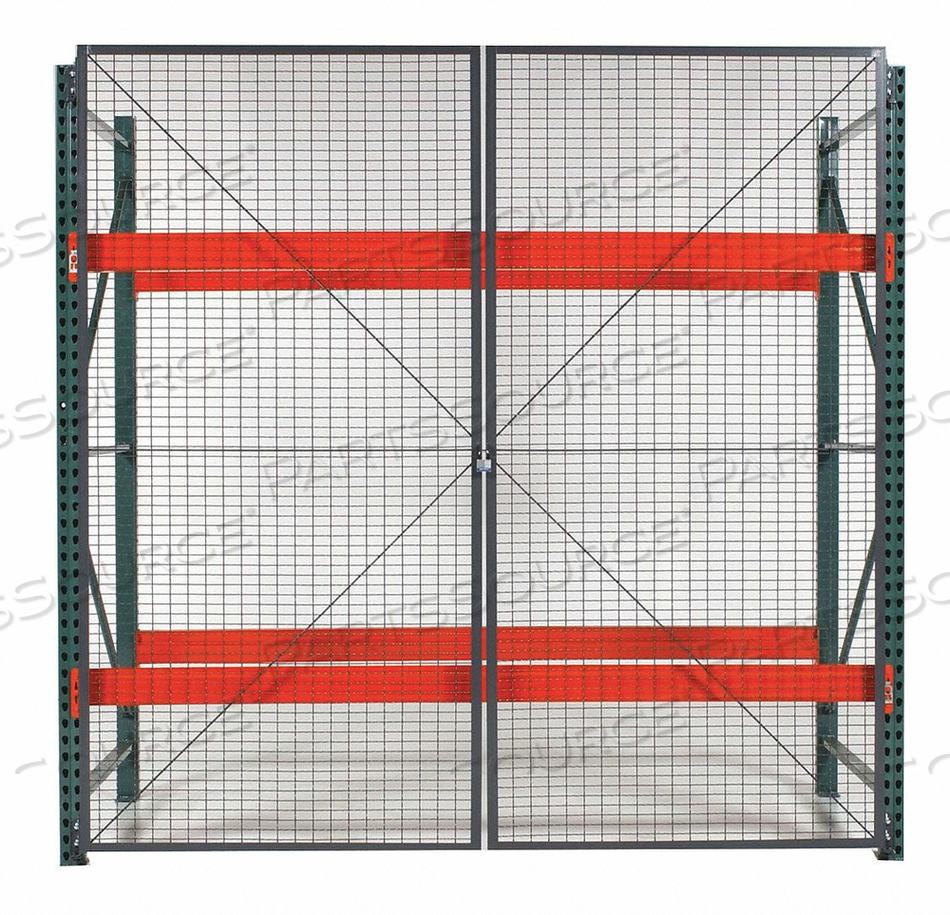 PAL RACK DBLE HINGED DR 96INW 2IN BASED by WireCrafters