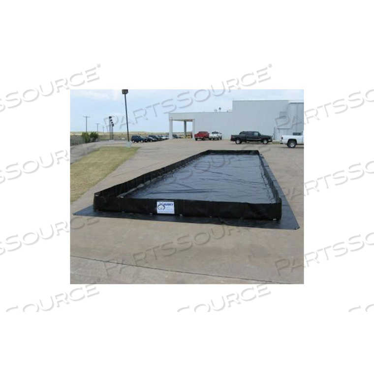 PORTABLE PATRIOT ANGLE BERM 30 OZ. VINYL, 12' X 12', BLUE by Husky Portable Containment