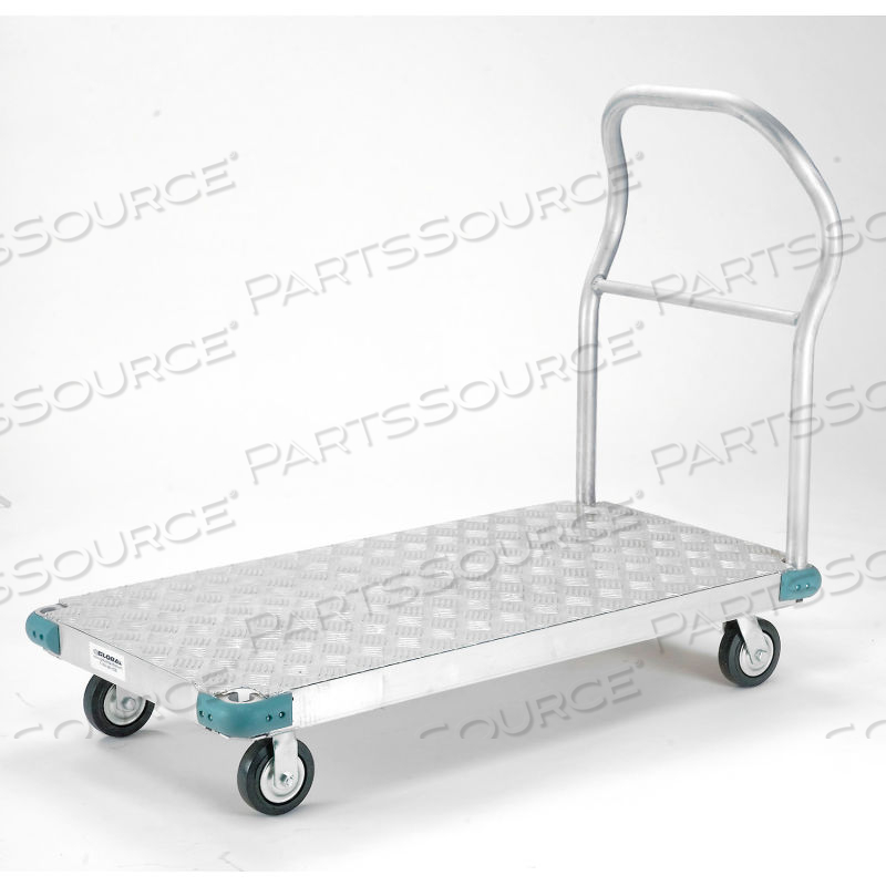 ALUMINUM DIAMOND DECK PLATFORM TRUCK 60X30 1400 LB. CAP. 5" RUBBER CASTERS by Approved Vendor ALUMINUM DIAMOND DECK PLATFORM TRUCK 60X30 1400 LB. CAP. 5" RUBBER CASTERS by Approved Vendor