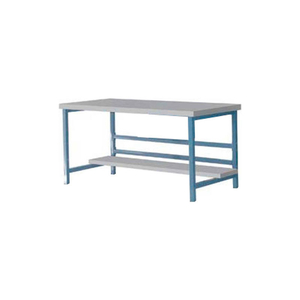 STATIONARY 72" X 30" PLASTIC LAMINATE SQUARE EDGE WORKBENCH - BLUE by Built Rite Br