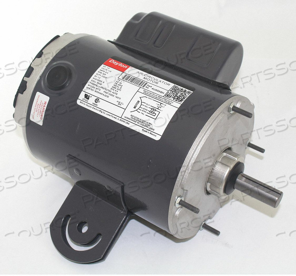 PEDESTAL FAN MOTOR, SINGLE PHASE, MOTOR DESIGN PERMANENT SPLIT CAPACITOR, 1/2 HP, NAMEPLATE RPM 825, NO. OF SPEEDS 1, VOLTAGE 115V AC, 6.4 A by DAYTON ELECTRIC MANUFACTURING CO PEDESTAL FAN MOTOR, SINGLE PHASE, MOTOR DESIGN PERMANENT SPLIT CAPACITOR, 1/2 HP, NAMEPLATE RPM 825, NO. OF SPEEDS 1, VOLTAGE 115V AC, 6.4 A by DAYTON ELECTRIC MANUFACTURING CO