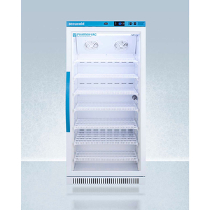 ACCUCOLD PHARMA-VAC PERFORMANCE SERIES UPRIGHT VACCINE REFRIGERATOR, GLASS DOOR, 8 CU.FT. by Summit Appliance (Div. of Felix Storch, Inc.)