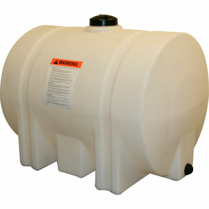 ROMOTECH 125 GALLON PLASTIC STORAGE TANK - ROUND WITH LEG SUPPORTS by Rotational Molding Technologies Inc. ROMOTECH 125 GALLON PLASTIC STORAGE TANK - ROUND WITH LEG SUPPORTS by Rotational Molding Technologies Inc.