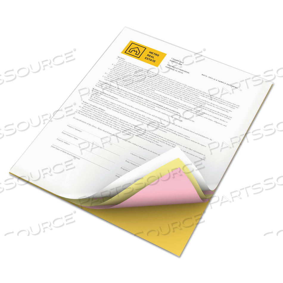 REVOLUTION CARBONLESS 4-PART PAPER, 8.5 X 11, WHITE/CANARY/PINK/GOLDENROD by Xerox