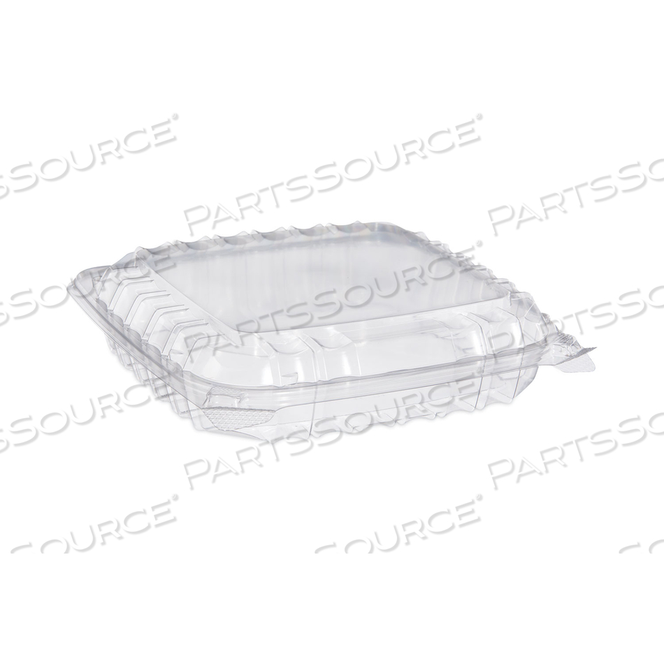 CLEARSEAL HINGED-LID PLASTIC CONTAINERS, 8.31 X 8.31 X 2, CLEAR, PLASTIC, 125/BAG by Dart Container Corporation CLEARSEAL HINGED-LID PLASTIC CONTAINERS, 8.31 X 8.31 X 2, CLEAR, PLASTIC, 125/BAG by Dart Container Corporation
