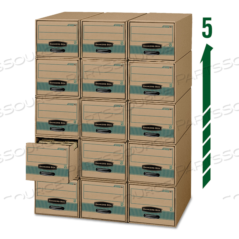 STOR/DRAWER STEEL PLUS, LEGAL BOX, 16-3/4X25-1/2X11-1/2, KRAFT/GRN by Bankers Box STOR/DRAWER STEEL PLUS, LEGAL BOX, 16-3/4X25-1/2X11-1/2, KRAFT/GRN by Bankers Box
