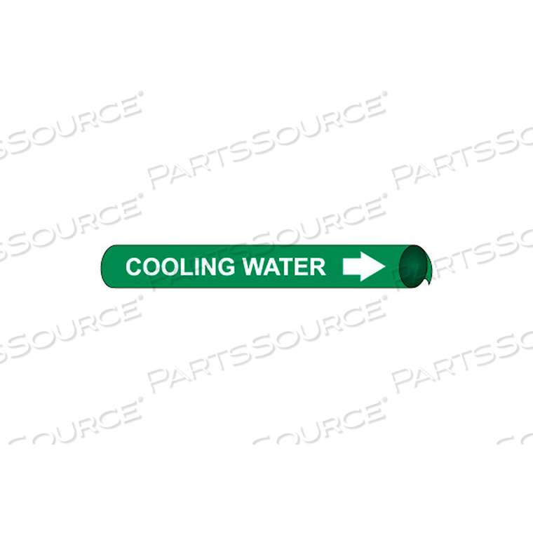 PRECOILED AND STRAP-ON PIPE MARKER - COOLING WATER 