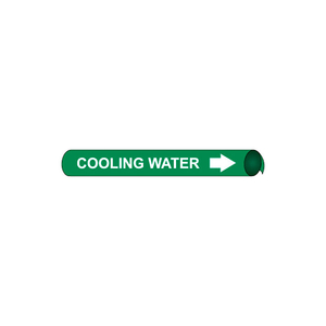 PRECOILED AND STRAP-ON PIPE MARKER - COOLING WATER by National Marker Company