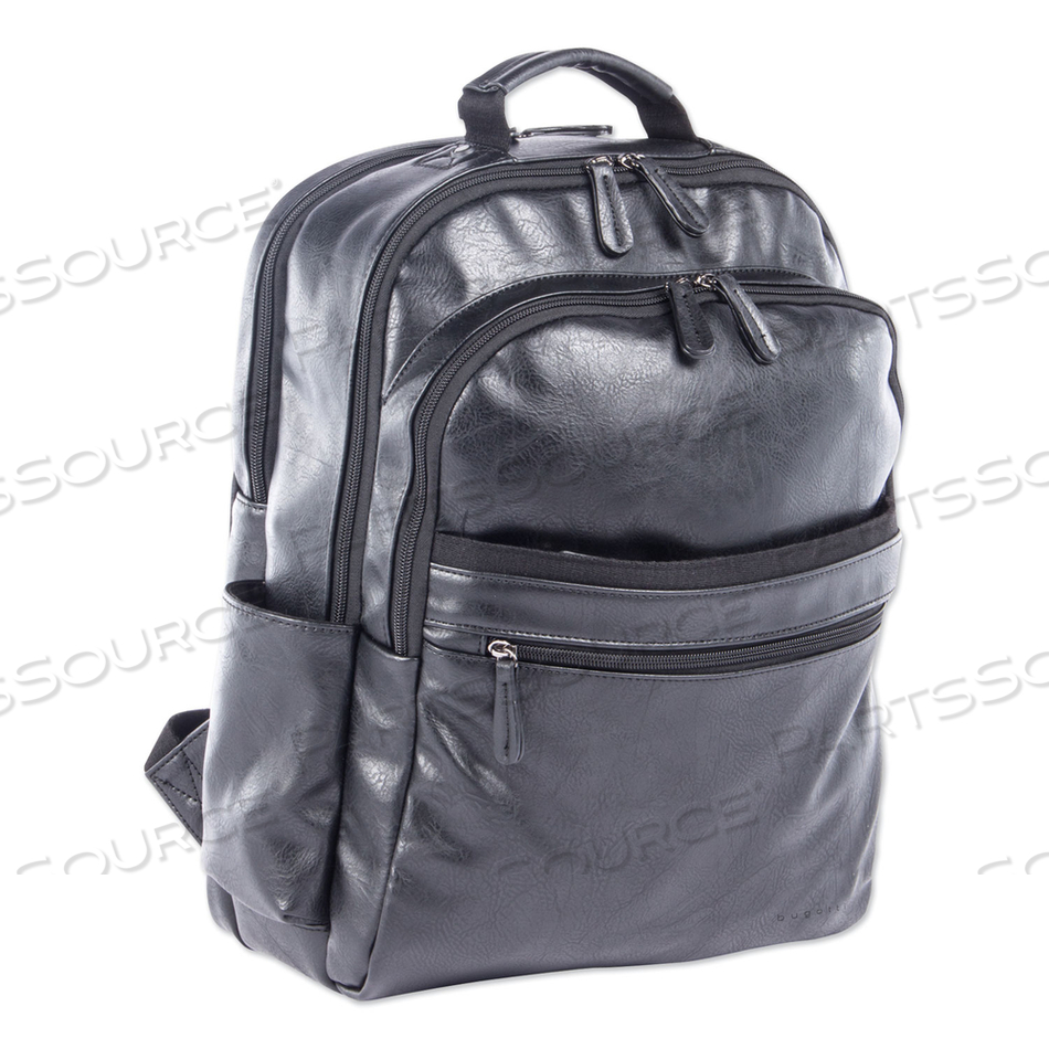 VALAIS BACKPACK, FITS DEVICES UP TO 15.6", LEATHER, 5.5 X 5.5 X 16.5, BLACK 