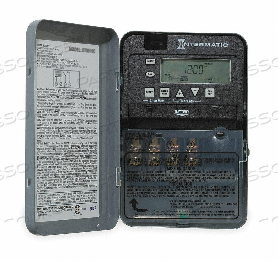 120-277 30A SPST 7DAY TIME SW. by Intermatic