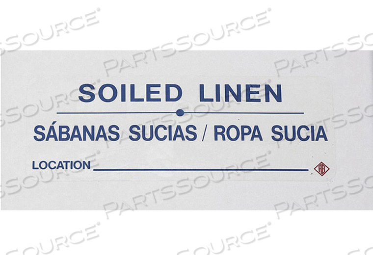 INSTRUCTION IDENT LBL ENG SOIL LINEN PK5 by R&B Wire Products, Inc.