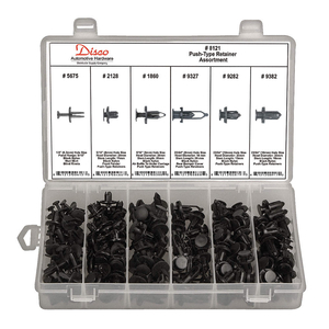 NYLON PUSH TYPE RETAINER ASSORTMENT, 175 PIECES by Approved Vendor