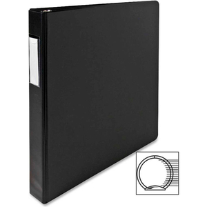 3 RING LABEL HOLD BINDER, 1" CAPACITY, 11"X8-1/2", BLACK by Sparco Products