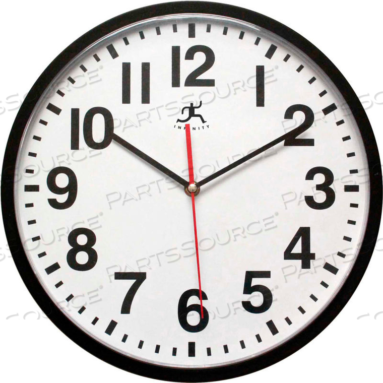 13" WALL CLOCK, BLACK by Infinity Instruments
