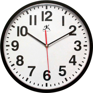 13" WALL CLOCK, BLACK by Infinity Instruments